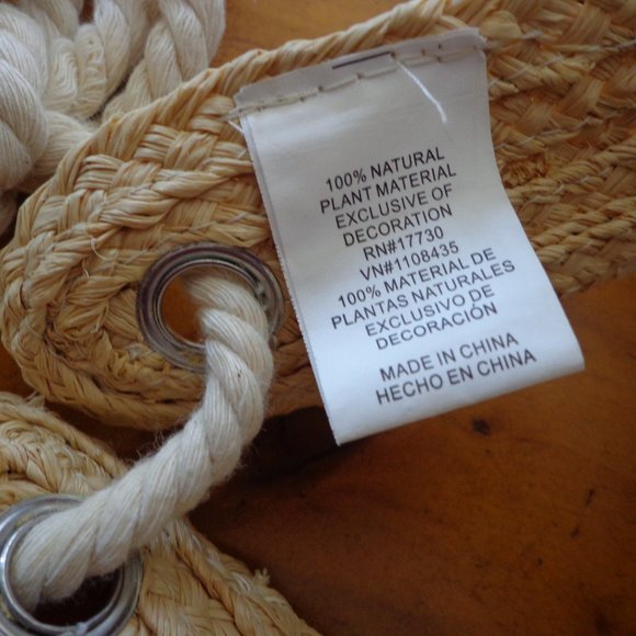 Boho Raffia Fringed Visor Adjustable Ties/ Back - Picture 7 of 7